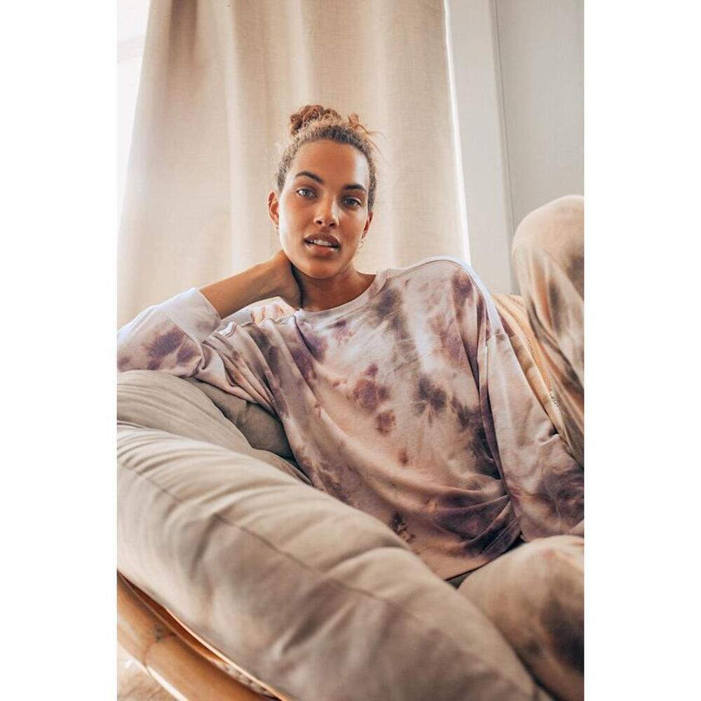 Lulus Be Easy Purple Tie-dye Pullover Sweatshirt - Size S